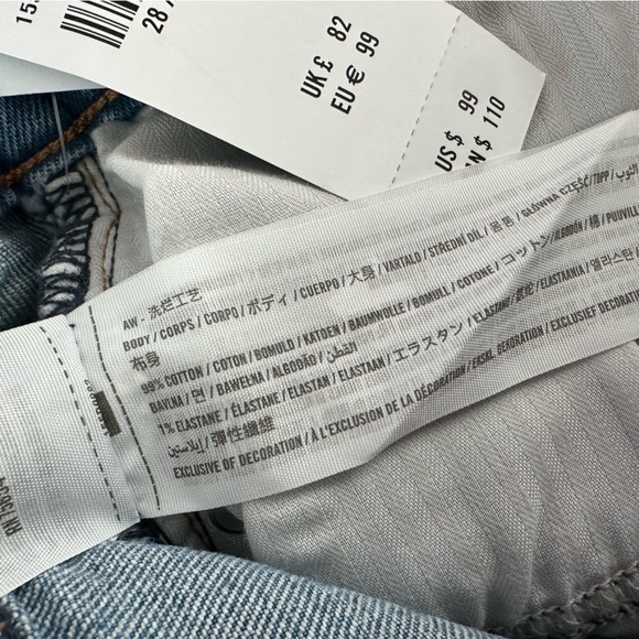 ABERCROMBIE The Dad High Rise Jeans 28 Extra Short - Picture 11 of 11